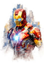 Marvel Watercolor Iron Man A2 Size Posters-Pixel Demon