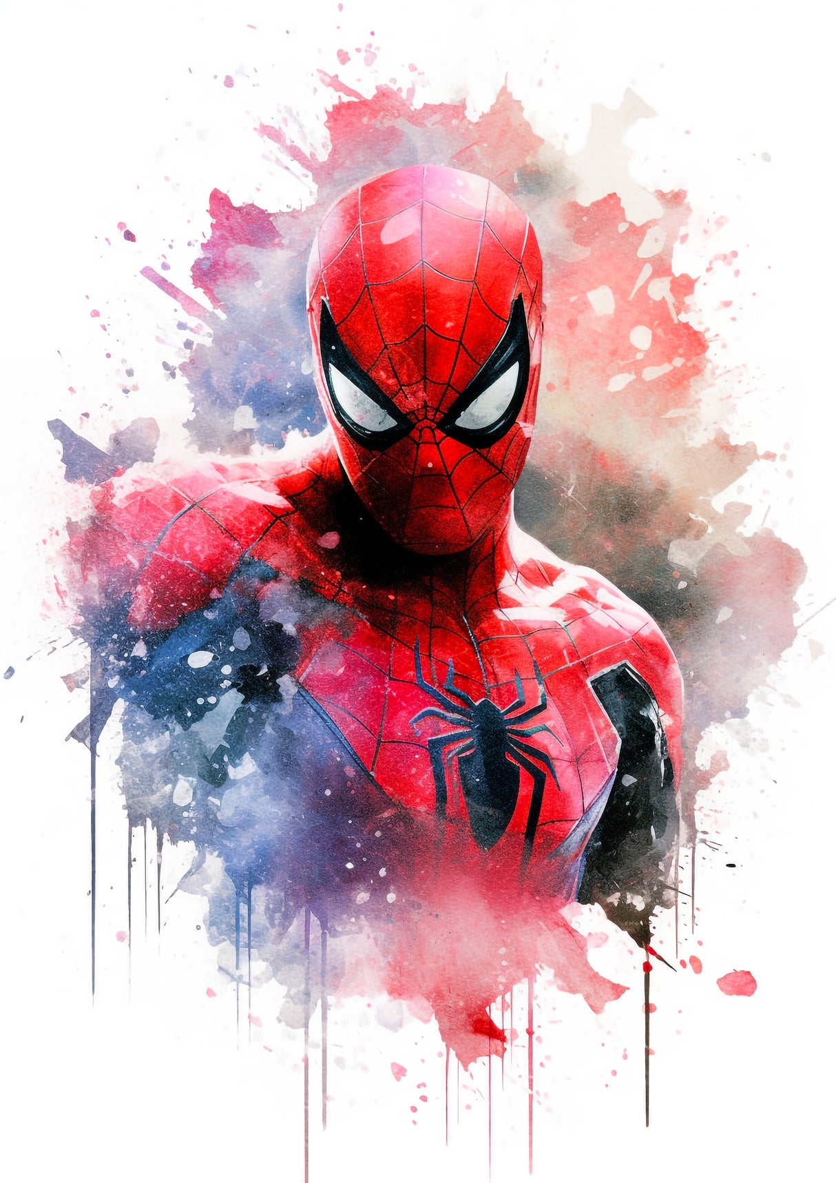 Marvel Watercolor Spiderman A2 Size Posters-Pixel Demon