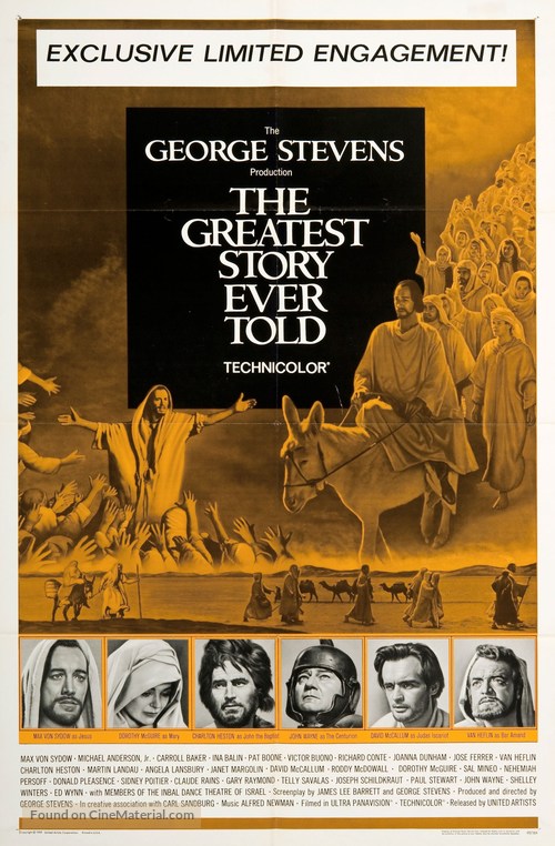 The Greatest Story Ever Told Cinema Movie Poster A2 Size