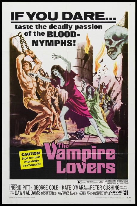 The Vampire Lovers A2 Size Movie Poster-Pixel Demon