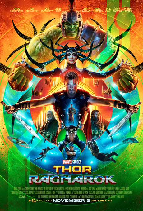 Thor: Ragnarok A2 Size Movie Poster-Pixel Demon