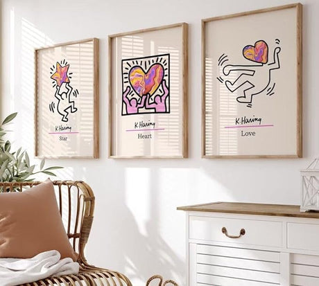 Keith Haring Multi Color Wall Art Set Of 5 A2 Size Posters-Pixel Demon
