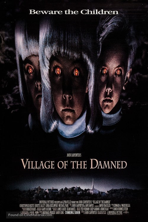 Pixel Demon Village of the Damned Movie Poster A2 Size
