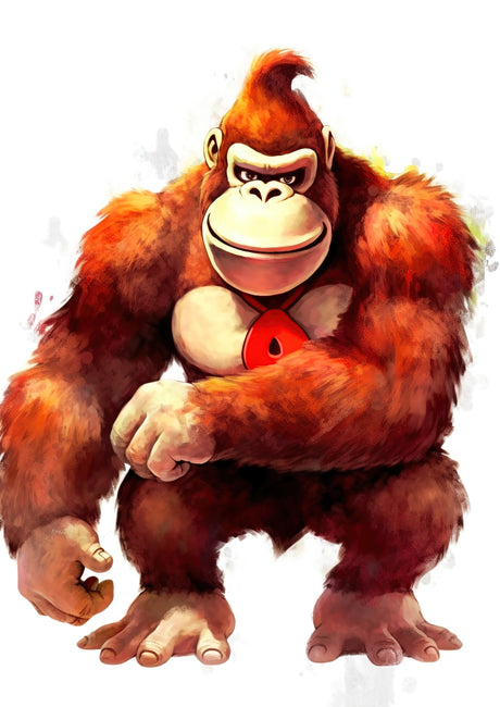 Super Mario Watercolour Donkey Kong A2 Size Posters-Pixel Demon