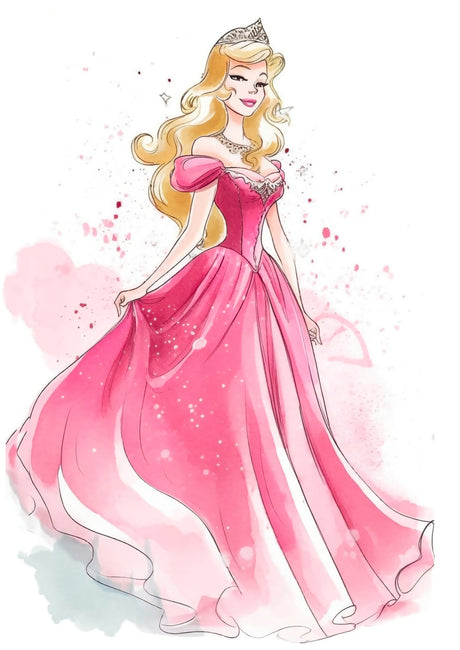 Disney Princess Watercolour Aurora A2 Size Posters-Pixel Demon