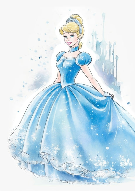 Disney Princess Watercolour Cinderella A2 Size Posters-Pixel Demon