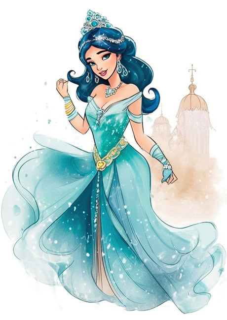 Disney Princess Watercolour Jasmine A2 Size Posters-Pixel Demon
