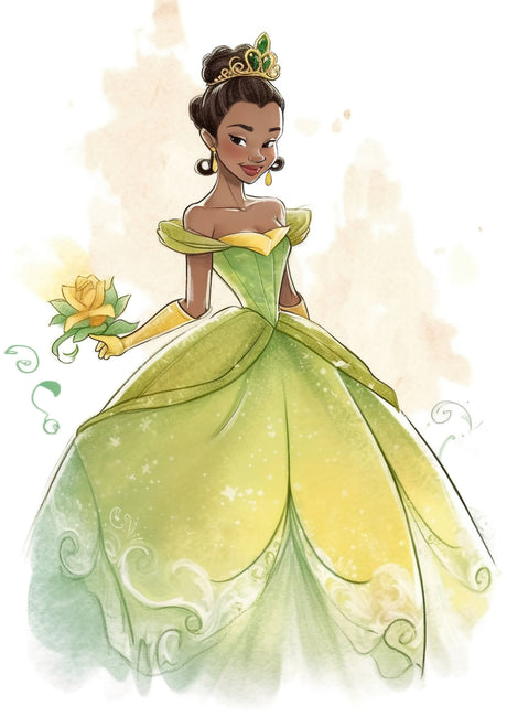Disney Princess Watercolour Tiana A2 Size Posters-Pixel Demon