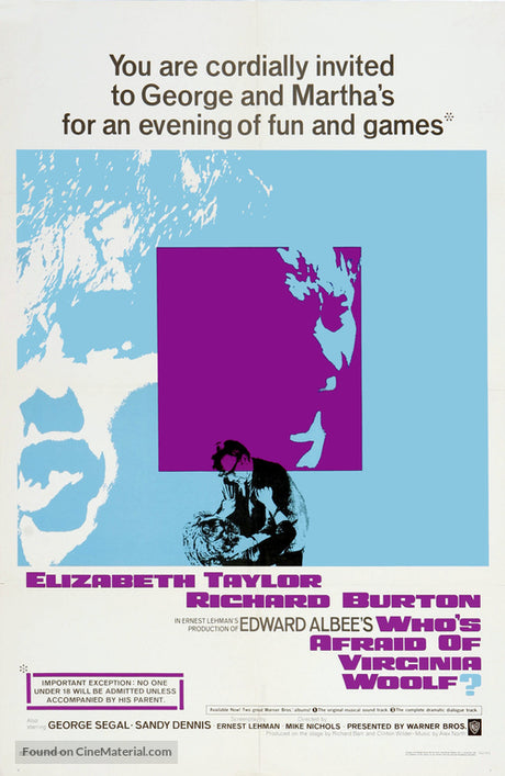 Pixel Demon Who's Afraid of Virginia Woolf? Movie Poster A2 Size