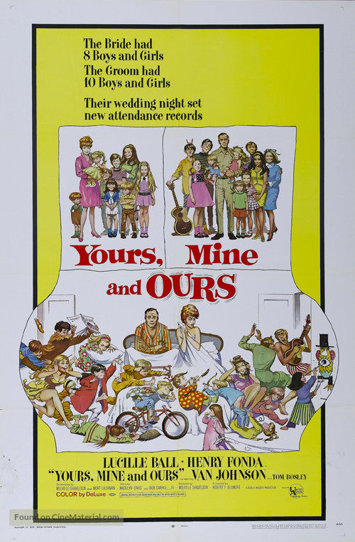Yours, Mine and Ours Cinema Movie Poster A2 Size
