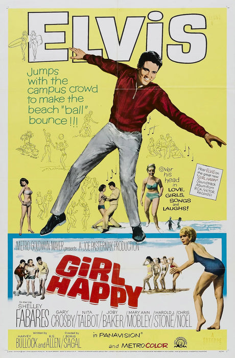 Elvis Presley Girl Happy A2 Size Movie Poster-Pixel Demon