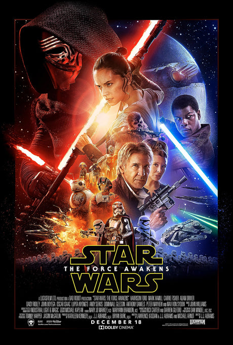 Star Wars: The Force Awakens A4 Size Movie Poster-Pixel Demon