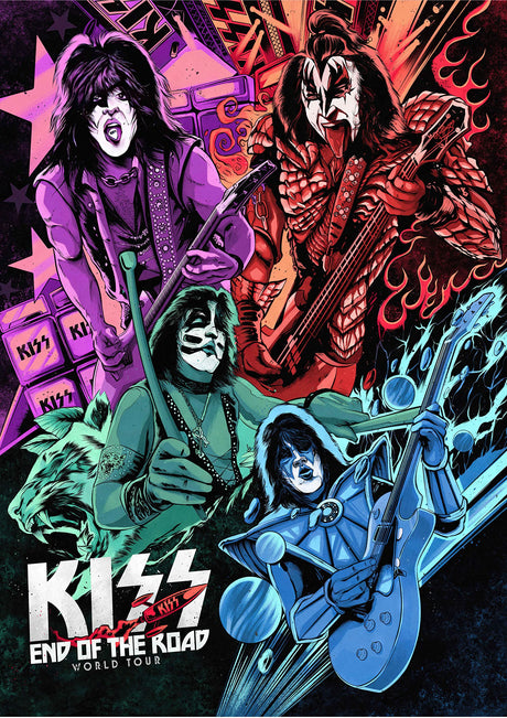 Kiss 4 Vintage Gig A2 Size Posters-Pixel Demon